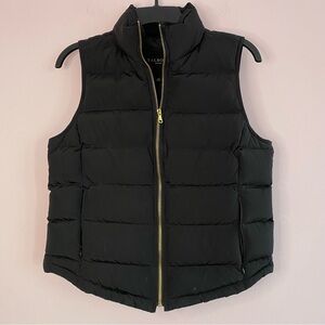 NEW Talbots Vest Puffer Jacket Duck Down Black size petite small
